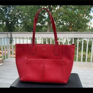 Red Ralph Lauren handbag